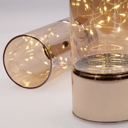 SET 2x luminițe LED de Crăciun 20xLED+10xLED/2xAA+3xAA alb cald