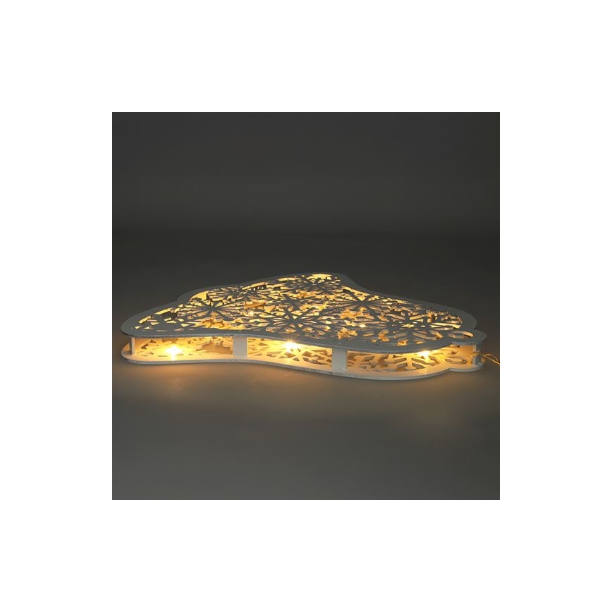 Clopoțel decorativ LED de Crăciun, 9xLED/2xAA, alb cald