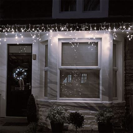 Cortină de lumini LED pentru exterior, 120 LED/230V, 3 m, IP44