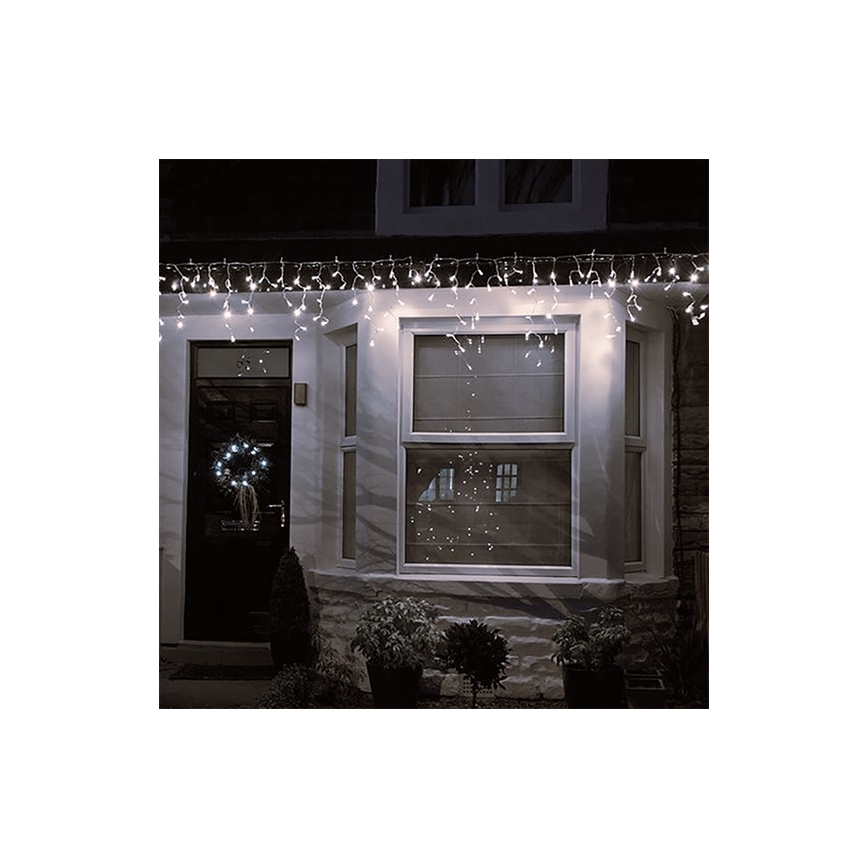 Cortină de lumini LED pentru exterior, 120 LED/230V, 3 m, IP44