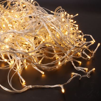 Perdea luminoasă LED de exterior 360 LED / 8 funcții, 15 m, IP44, alb cald