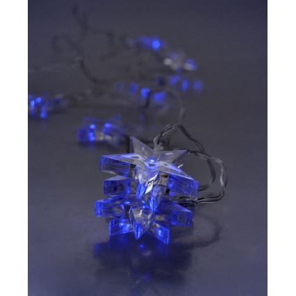 Ghirlandă de Crăciun LED 10xLED/2xAA 2,5m albastră