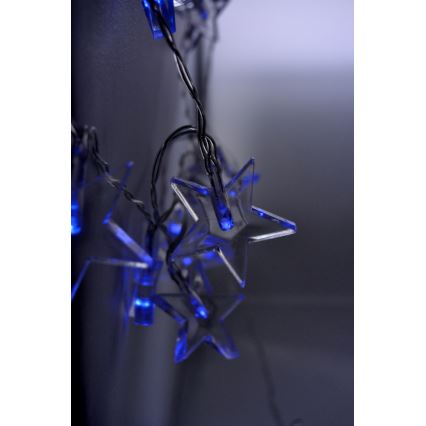 Ghirlandă de Crăciun LED 10xLED/2xAA 2,5m albastră