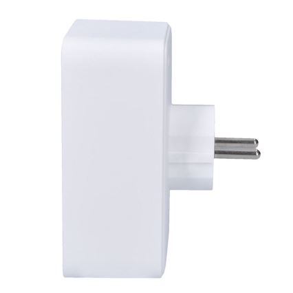 Priză multiplă 1x16A + 2x2,5A cu încărcător 2x USB (A+C), albă