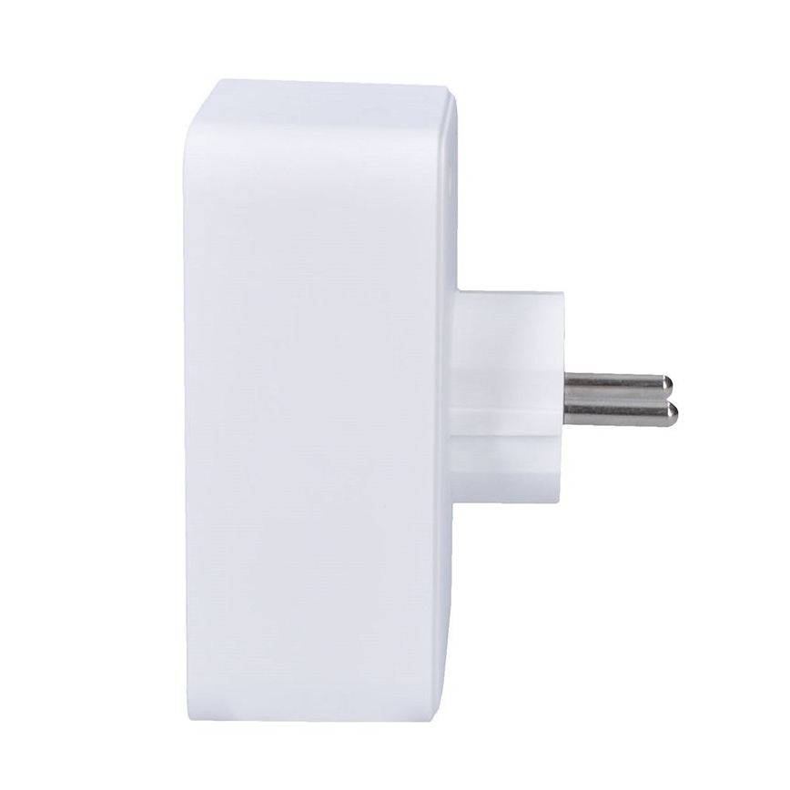 Priză multiplă 1x16A + 2x2,5A cu încărcător 2x USB (A+C), albă