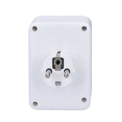 Priză multiplă 1x16A + 2x2,5A cu încărcător 2x USB (A+C), albă