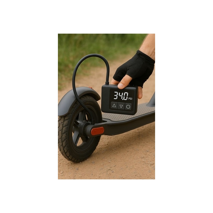 Compresor digital portabil 500 mAh 5V, negru