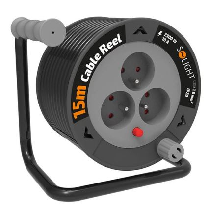 Prelungitor pe tambur cu 3 prize, 12 m