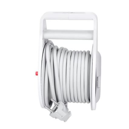 Prelungitor pe tambur, 10 m, 2 prize + USB A+C