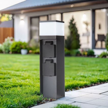 Lampă de exterior cu 2 socluri, 1xG9/11W/230V, IP44, neagră