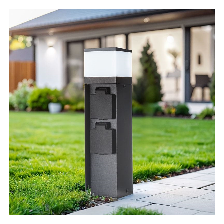 Lampă de exterior cu 2 socluri, 1xG9/11W/230V, IP44, neagră