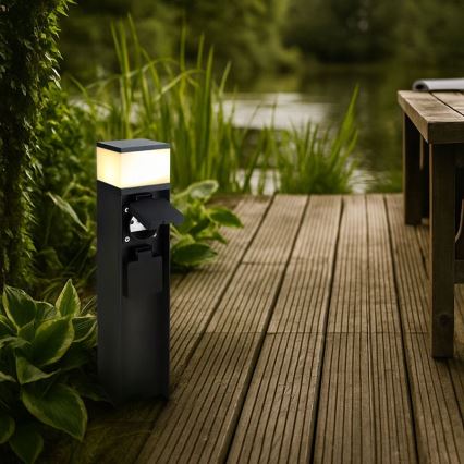Lampă de exterior cu 2 socluri, 1xG9/11W/230V, IP44, neagră