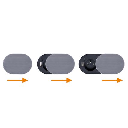 Priză încorporată 1P + USB A+C