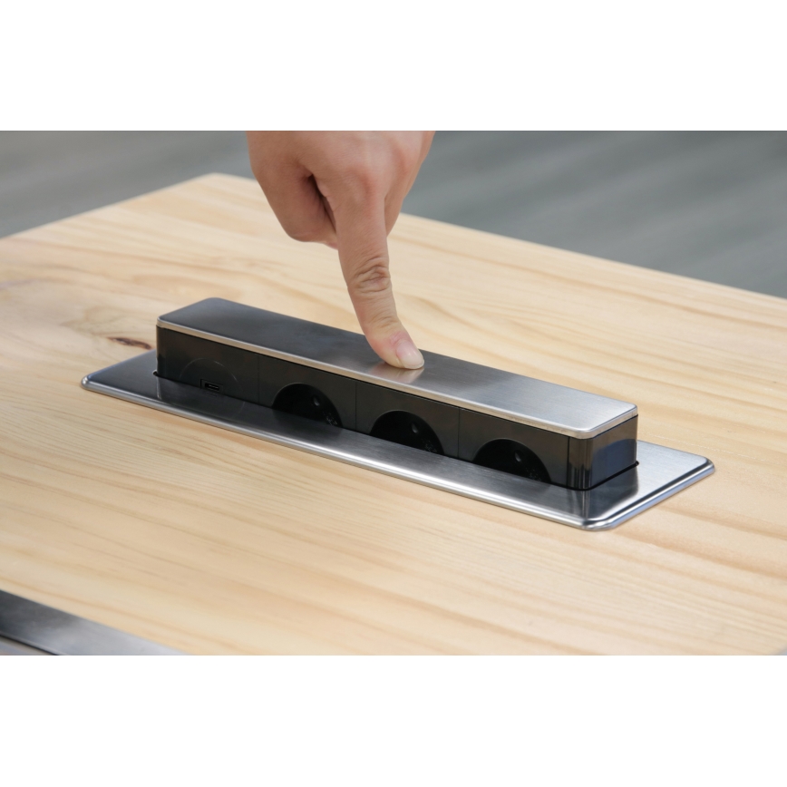 Coloană de prize pentru blat de masă, 3x230V + USB-A + USB-C