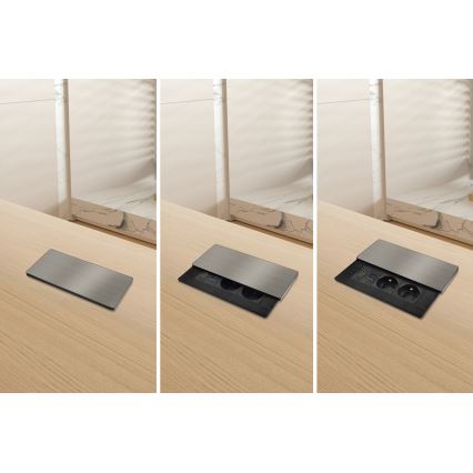 Priză încastrabilă cu 2 prize, USB-A, USB-C 20W și HDMI