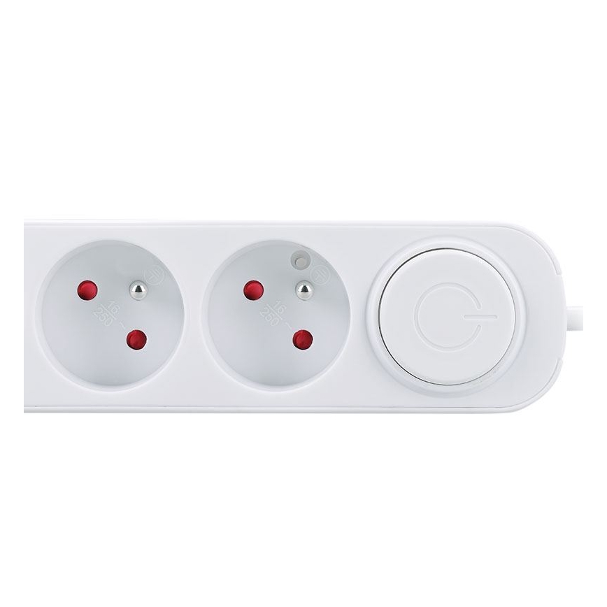 Prelungitor cu întrerupător 5Z și încărcare USB A+C, 3 m