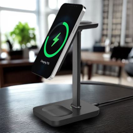 Încărcător wireless 3-în-1 pentru birou, 23 W