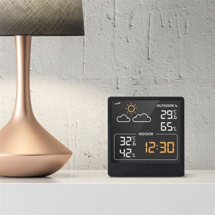 Termometru digital 5V/2xAAA + 2xAAA, negru