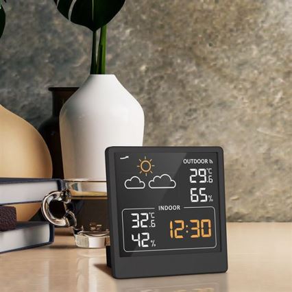 Termometru digital 5V/2xAAA + 2xAAA, negru