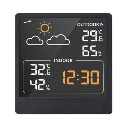 Termometru digital 5V/2xAAA + 2xAAA, negru