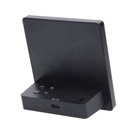 Termometru digital 5V/2xAAA + 2xAAA, negru