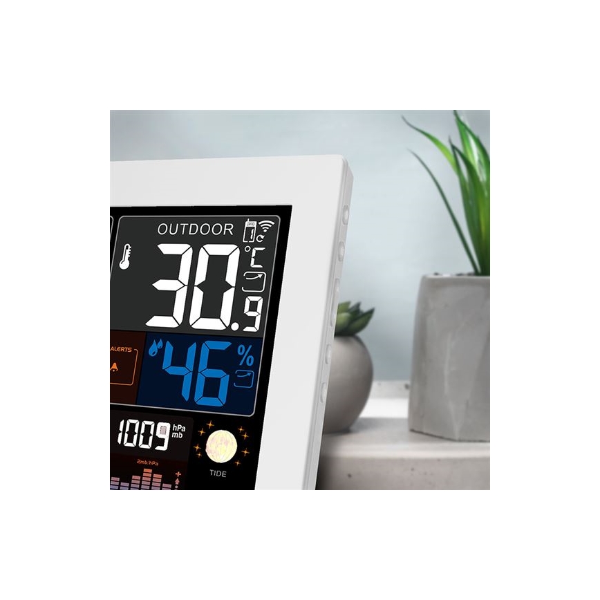 Stație meteo cu afișaj LCD color 5V/2xAA + 2xAA