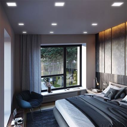Panou LED încastrat 30x30 cm, 24W, 230V, 3000/4000/6000K, alb