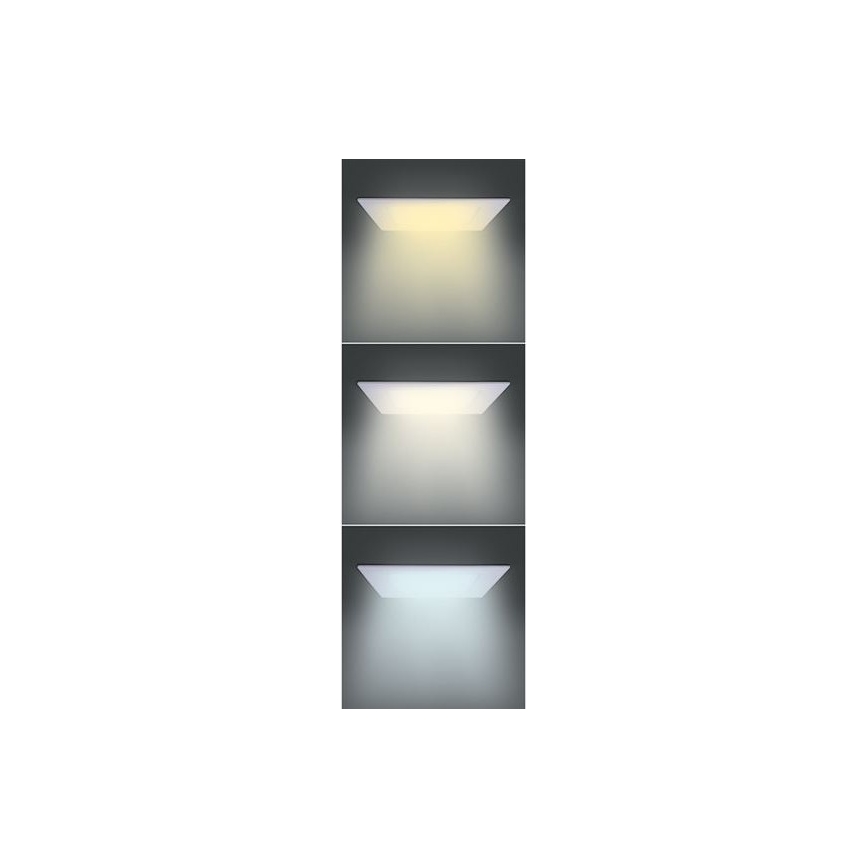 Panou LED încastrat 30x30 cm, 24W, 230V, 3000/4000/6000K, alb