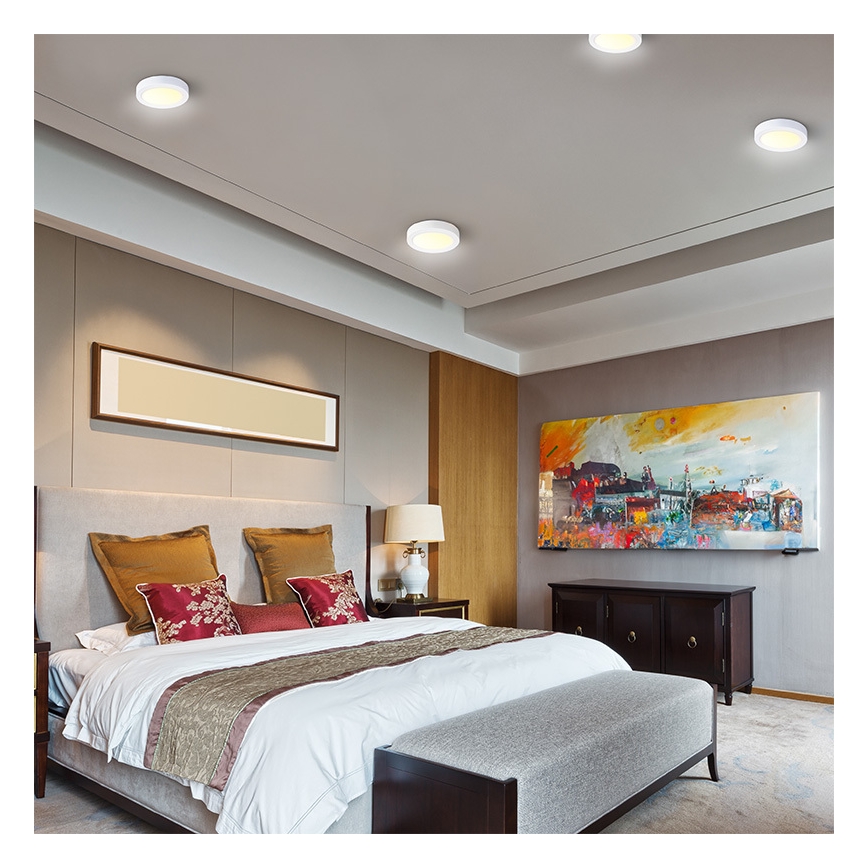 Plafonieră LED 12W, 230V, 3000/4000/6000K, diam. 17 cm, albă