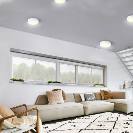 Plafonieră LED 12W, 230V, 3000/4000/6000K, diam. 17 cm, albă