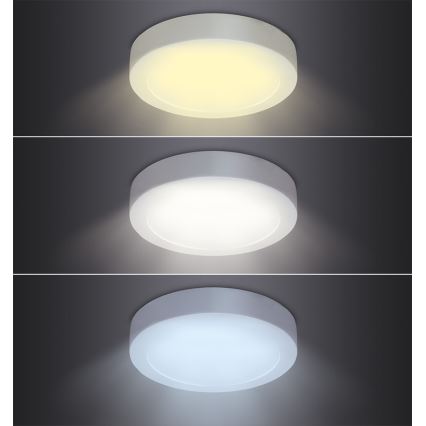 Plafonieră LED 12W, 230V, 3000/4000/6000K, diam. 17 cm, albă