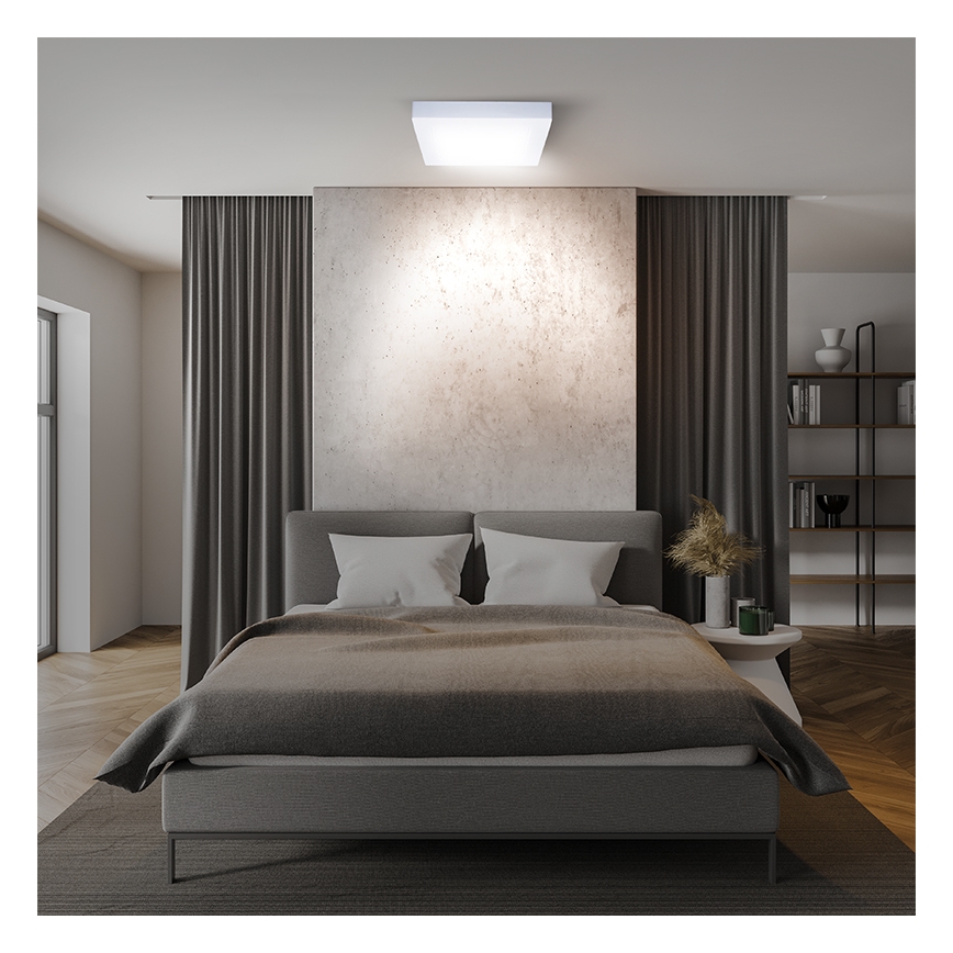 Plafonieră LED 24W, 230V, 3000/4000/6000 K, 30 x 30 cm, albă