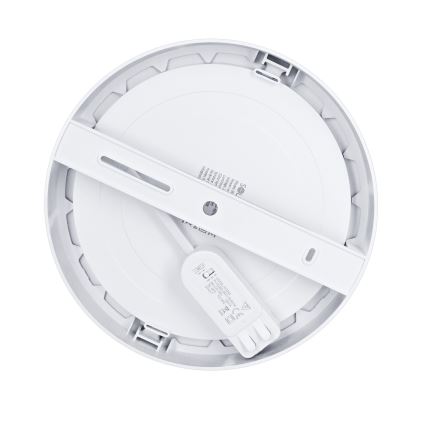 Panou LED 2în1 pentru montaj aparent/încastrat, 18W, 230V, 3000/4000/6000K, Ø 22,5 cm, IP54, argintiu