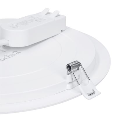 Panou LED 2în1 pentru montaj aparent/încastrat, 18W, 230V, 3000/4000/6000K, Ø 22,5 cm, IP54, argintiu