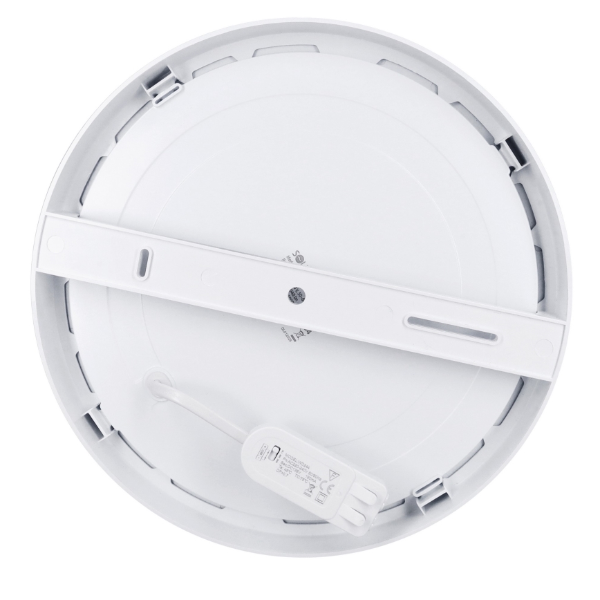 Panou LED 2 în 1, aplicat/încastrat, 24W/230V, 3000/4000/6000K, Ø 30 cm, IP54, argintiu