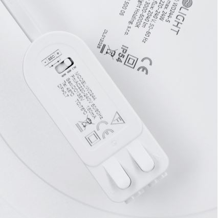 Panou LED 2 în 1, aplicat/încastrat, 24W/230V, 3000/4000/6000K, Ø 30 cm, IP54, argintiu