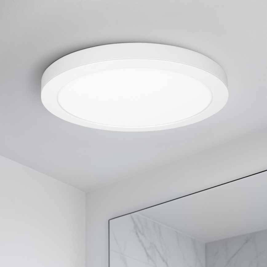 Panou LED 2-în-1 pentru montare aplicată/încastrată 24W/230V 3000/4000/6000K Ø 30 cm IP54 alb