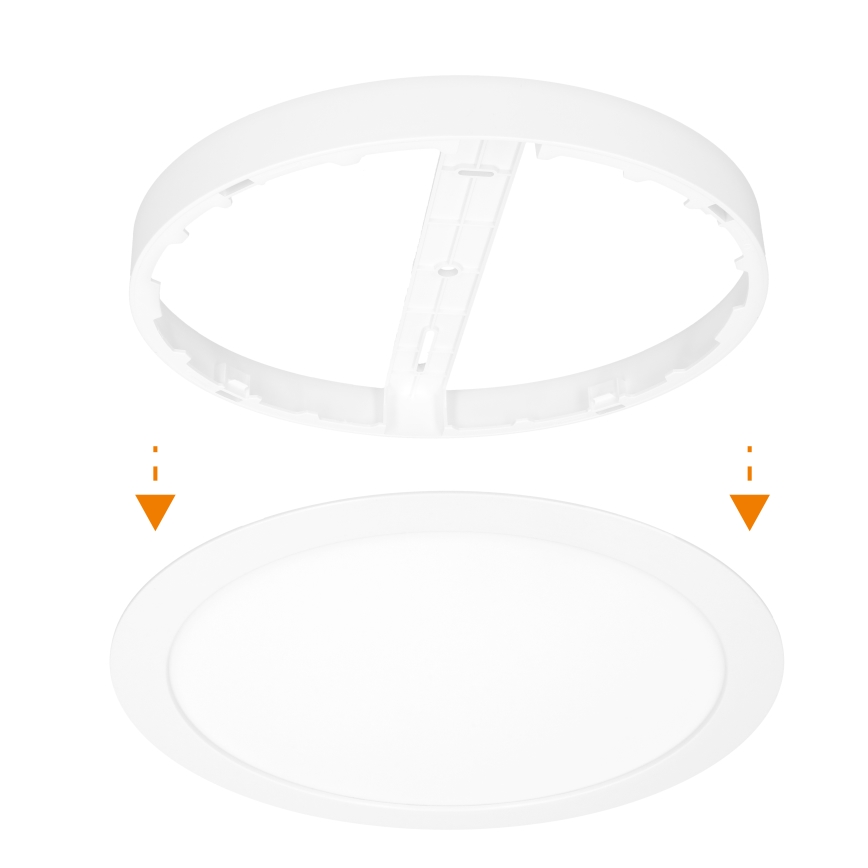 Panou LED 2-în-1 pentru montare aplicată/încastrată 24W/230V 3000/4000/6000K Ø 30 cm IP54 alb