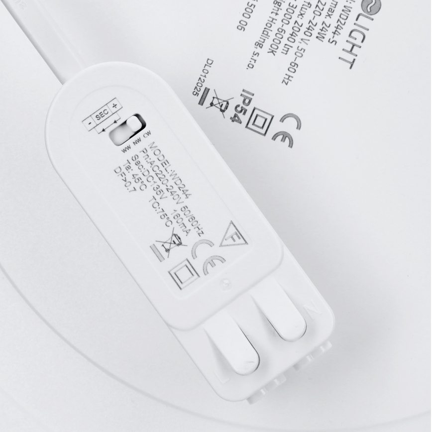 Panou LED 2-în-1 pentru montare aplicată/încastrată 24W/230V 3000/4000/6000K Ø 30 cm IP54 alb
