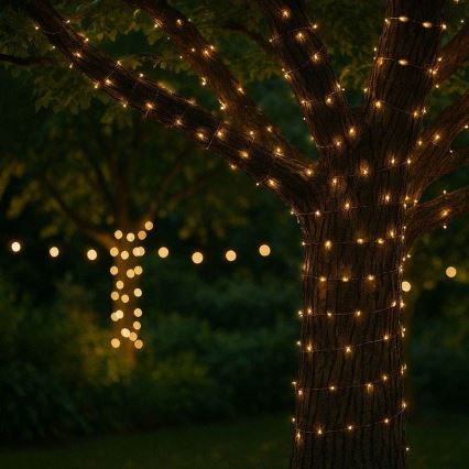 Ghirlandă decorativă solară cu LED, 3,7V, 800 mAh, 22 m