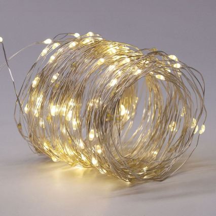 Ghirlandă decorativă solară cu LED, 3,7V, 800 mAh, 22 m