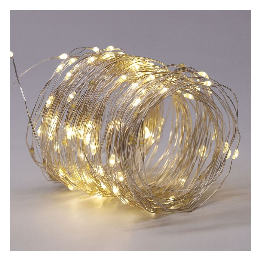 Ghirlandă decorativă solară cu LED, 3,7V, 800 mAh, 22 m
