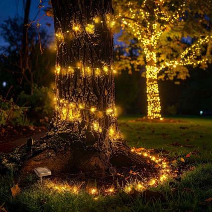 Ghirlandă decorativă solară cu LED, 3,7V, 800 mAh, 22 m