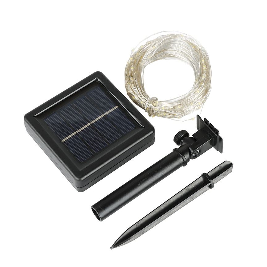 Ghirlandă decorativă solară cu LED, 3,7V, 800 mAh, 22 m