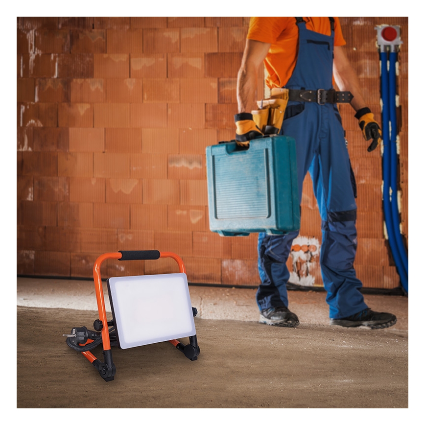 Proiector LED cu stativ, 100W, 230V, 4000K, IP65