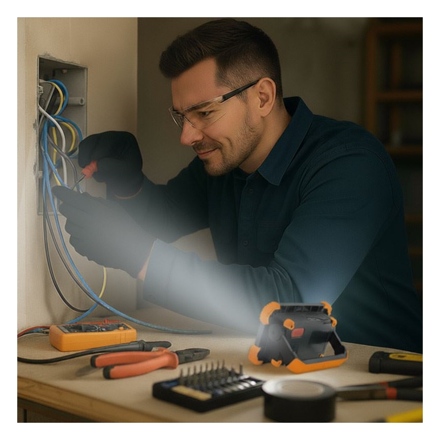 Reflector reîncărcabil cu LED/10W/3,7V 4400 mAh