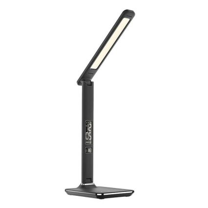 LED lampa de masa cu display LED/9W/230V negru