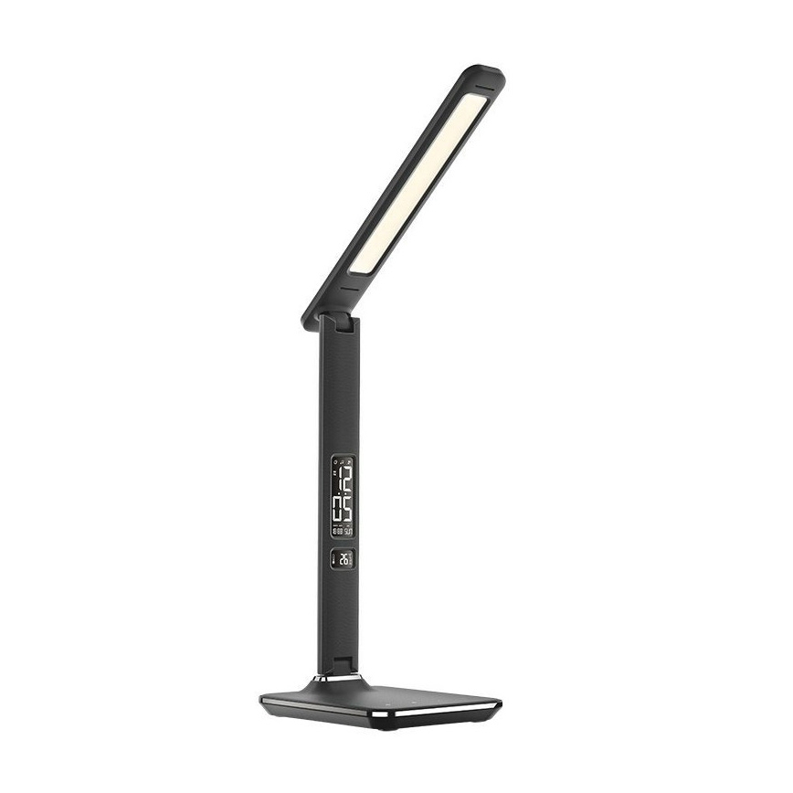 LED lampa de masa cu display LED/9W/230V negru