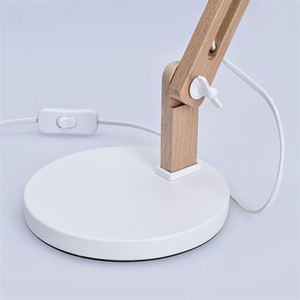 Lampă de masă FALUN 1xE27/25W/230V alb/stejar