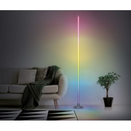 Lampă de podea RAINBOW LED RGB dimabilă, 18W, 230V, Wi‑Fi Tuya, cu telecomandă